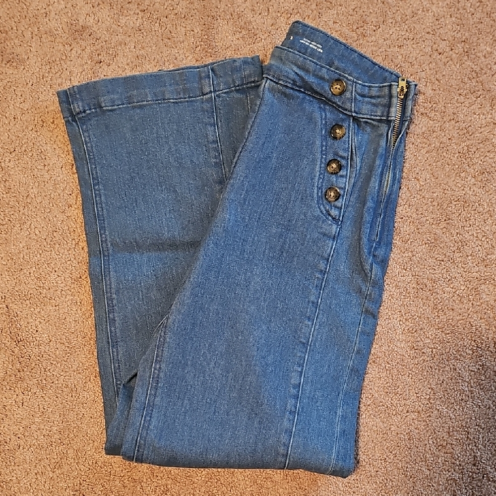 Old Navy High Rise Blue Jeans with Button Detail